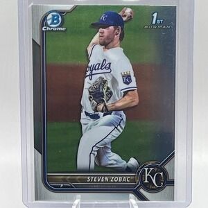 Steven Zobac 1st Bowman 2022 Bowman Chrome BCP-172 MLB Kansas City Royals